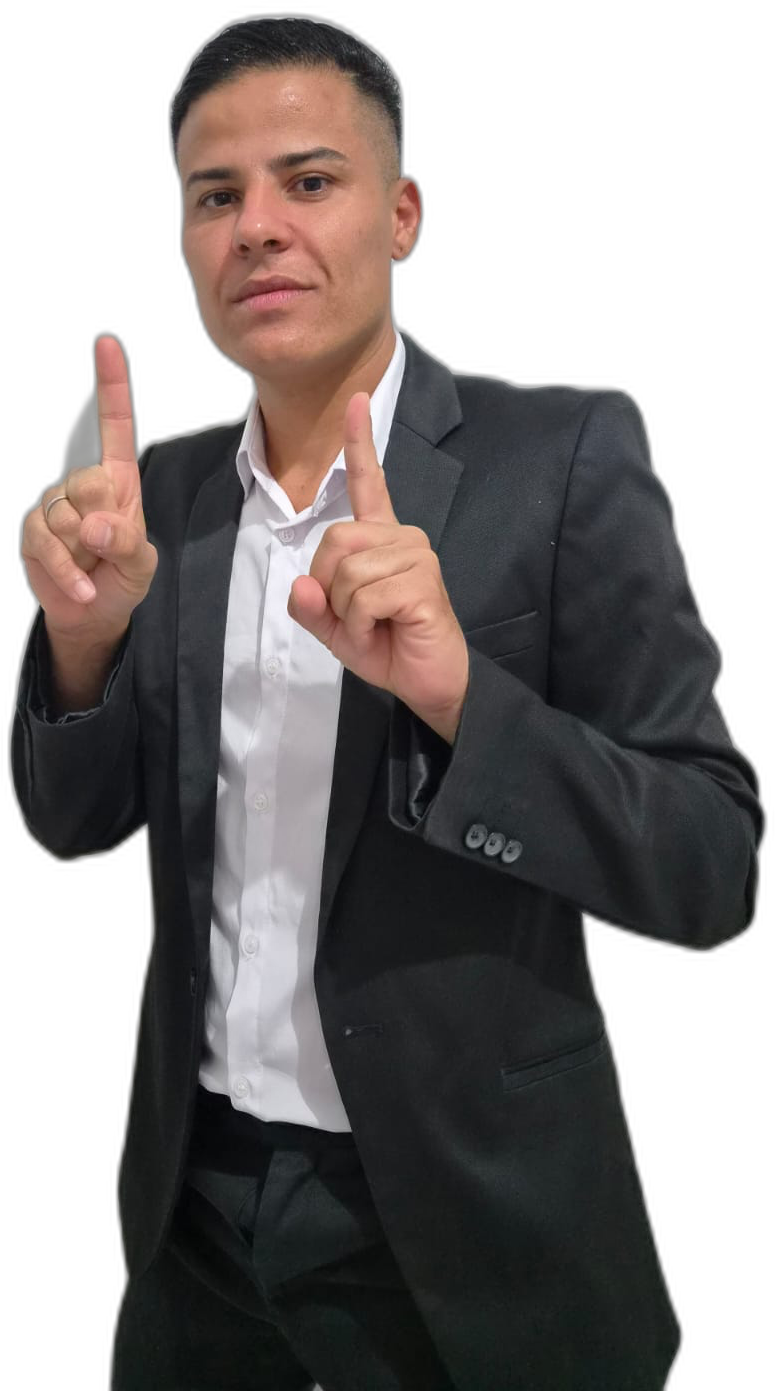 César apontando